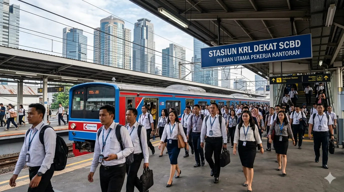 Stasiun KRL Dekat SCBD yang Sering Dipakai Pekerja Kantoran